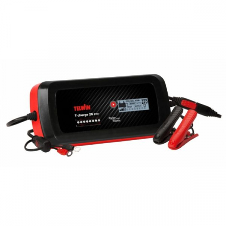 Produse iarna - Aparat incarcat baterii auto T-CHARGE 26 EVO, voltaj incarcare: 12/24 V TELWIN, curent incarcare: 8/16A, alimentare: 230V, tip baterie: AGM/EFB/GEL/Li/MF/PbCa/WET