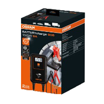 Aparat incarcat baterii auto, voltaj incarcare: 12/24 V OSRAM, curent incarcare: 8A, alimentare: 230V, tip baterie: AGM/Li-Ion/VRLA [1]