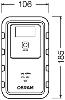 Aparat incarcat baterii auto, voltaj incarcare: 6/12 V OSRAM, curent incarcare: 6A, alimentare: 230V, tip baterie: AGM/Li-Ion/VRLA [2]