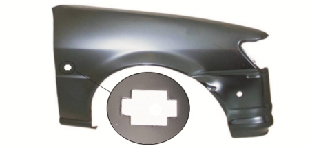 Aripa fata dreapta cu locas semnalizator FORD FIESTA 3 III intre 1994-1995