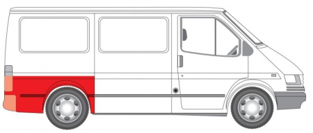 Aripa spate Dreapta (partea inferioara) potrivit FORD TRANSIT [1]