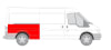 Aripa spate potrivit FORD TRANSIT dupa 2000 - partea dreapta inferioara, lungime 184mm, lungime 75mm [2]