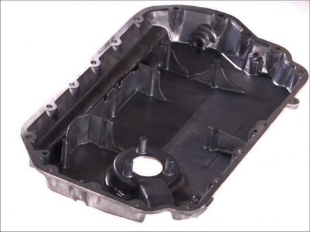 Baie de ulei - Baie ulei din aluminiu, cu orificiu pentru senzor potrivit AUDI A6 A4 2001-2004
