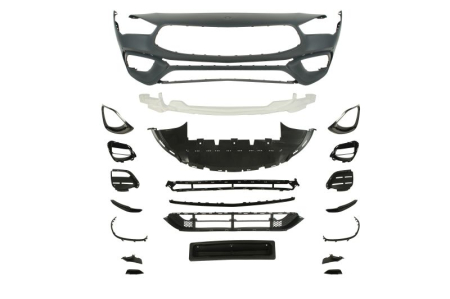 Bara - Bara (Fata, AMG STYLING, complet, orificii senzor parcare, grund) potrivit MERCEDES CLA C118 2019-2022