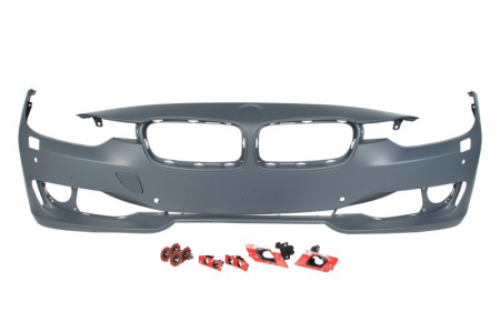 Bara - Bara fata potrivit BMW Seria 3 F30 2012-2018 - cu locas proiector cu locas spalator de faruri, cu locas senzori parcare, gauri senzori parcare 4, cu gaura pentur camera