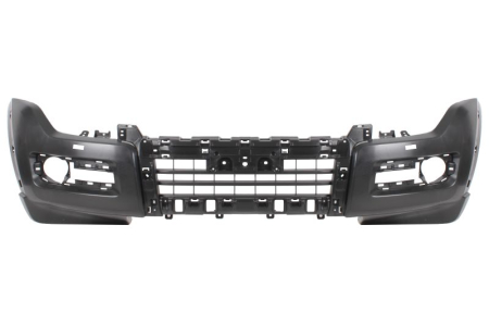 Caroserie - Bara fata cu orificii spalator far, negru mat potrivit MITSUBISHI PAJERO IV FL 01.15-