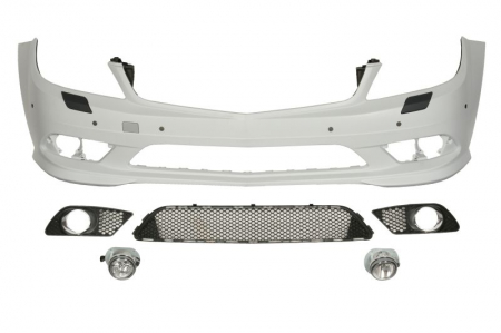 Bara - Bara fata potrivit MERCEDES Clasa C T-MODEL S204, C W204 2007-2011 - cu proiectoare, AMG, cu grile, cu locas spalator de faruri, cu locas senzori parcare, grunduit