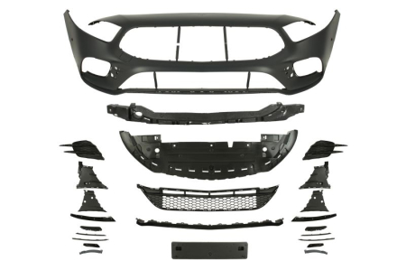 Bara - Bara (Fata, grund, AMG STYLING, cu grilaje; cu valabilitate, orificii senzor parcare, grund) potrivit MERCEDES A-KLASA W177 2018-2022