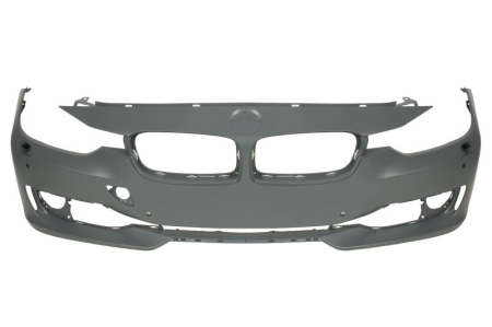 Caroserie - Bara Fata, LUXURY/MODERN/SPORT, cu orificii proiector ceata, cu gauri pentru spalator de faruri, numar orificii senzori parcare: 6, grund, TÜV potrivit BMW 3 F30 10.11-