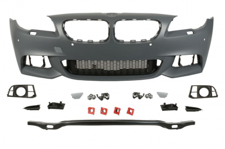Piese Auto - Bara (Fata, M PERFORMANCE, cu grilaje, cu orificii lampa ceata, spalator faruri, senzori parcare, grunduit) potrivit BMW 5 (F10) 06.13-02.17