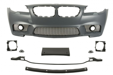 Bara - Bara fata potrivit BMW 5 F10, 5 F11 2013-2017 - pachet M, cu grilaje, cu gauri pentru lampa de ceata, cu gauri pentru spalator de faruri, grunduit