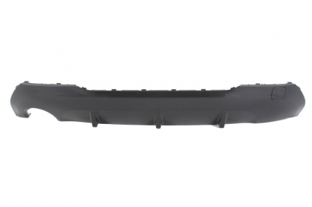 Bara - Bara potrivit BMW 1 F40 Hatchback dupa 2019 - inferior/spate, fara grund, M-PAKIET, negru-mat, cu un decupaj pentru teava de evacuare: stanga