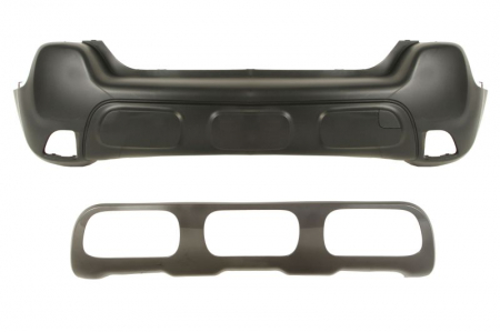 Bara protectie (spate, cu banda, negru/argintiu) potrivit CITROEN C3 AIRCROSS 06.17-12.20