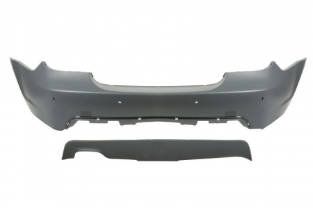 Bara - Bara spate potrivit BMW 5 E60 Sedan 2007-2010 - M-POWER, cu valabilitate, cu gauri pentru senzorii de parcare, grunduit