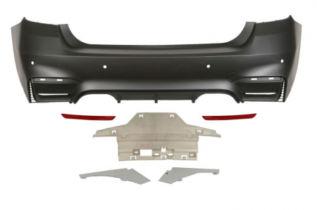 Bara spate M3/model pachet M, complet, gauri senzori parcare 4, grunduit potrivit BMW Seria 3 F30, F80, 3 F31 2011-2019