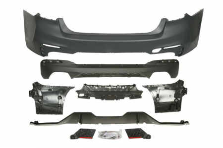 Bara - Bara spate potrivit BMW Seria 5 G30, F90, 5 G31 Break dupa 2017 - model pachet M gauri senzori parcare 6, grunduit