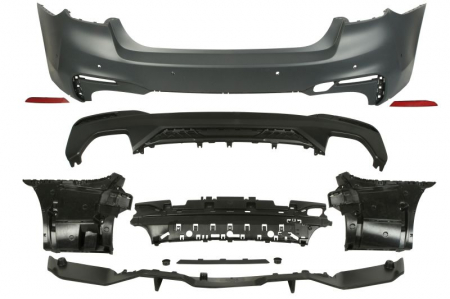 Bara - Bara spate potrivit BMW Seria 5 G30, F90, 5 G31 dupa 2017 - model pachet M gauri senzori parcare 6, grunduit
