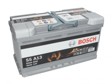 Baterie BOSCH 12V 95Ah/850A START&STOP AGM (R+ Borna standard) 353x175x190 B13 - flansa montare 10.5 mm  [1]