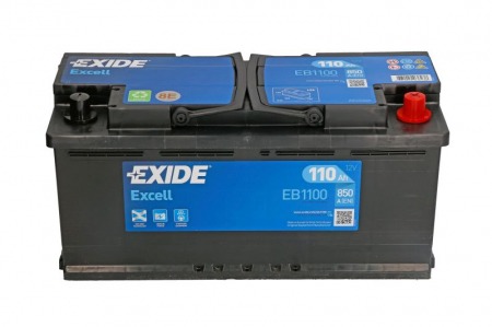 Baterie EXIDE 12V 110Ah/850A EXCELL (R+ Borna standard) 392x175x190 B13 - flansa montare 10.5 mm  [2]