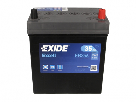 Baterie EXIDE 12V 35Ah/240A EXCELL (R+ borna subtire (vehicule japoneze)) 187x127x220 B00 - fara flansa montare  [2]