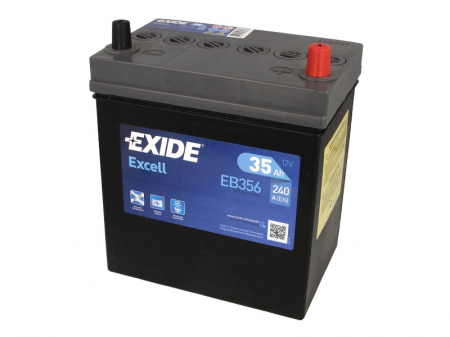 Electrice - Baterie EXIDE 12V 35Ah/240A EXCELL (R+ borna subtire (vehicule japoneze)) 187x127x220 B00 - fara flansa montare 