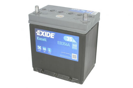 Electrice - Baterie EXIDE 12V 35Ah/240A EXCELL (R+ borna subtire (vehicule japoneze)) 187x140x220 B01 - flansa montare 10.5 mm 