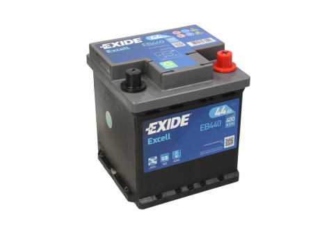 Baterie EXIDE 12V 44Ah/400A EXCELL (R+ Borna standard) 175x175x190 B13 - flansa montare 10.5 mm  [1]