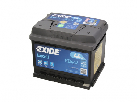 Electrice - Baterie EXIDE 12V 44Ah/420A EXCELL (R+ Borna standard) 207x175x175 B13 - flansa montare 10.5 mm 
