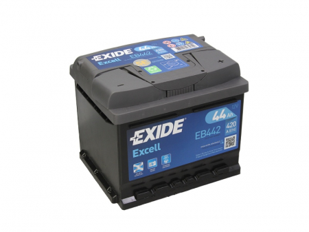 Baterie EXIDE 12V 44Ah/420A EXCELL (R+ Borna standard) 207x175x175 B13 - flansa montare 10.5 mm  [1]
