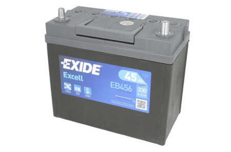 Electrice - Baterie EXIDE 12V 45Ah/330A EXCELL (R+ borna subtire (vehicule japoneze)) 235x127x226 B00 - fara flansa montare 