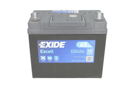Baterie EXIDE 12V 45Ah/330A EXCELL (R+ borna subtire (vehicule japoneze)) 235x127x226 B00 - fara flansa montare  [2]