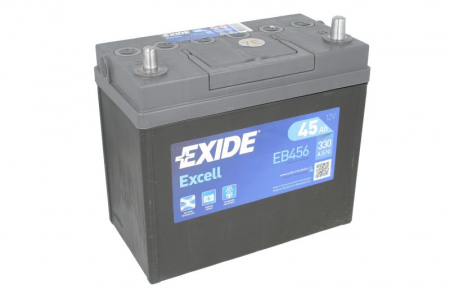 Baterie EXIDE 12V 45Ah/330A EXCELL (R+ borna subtire (vehicule japoneze)) 235x127x226 B00 - fara flansa montare  [1]