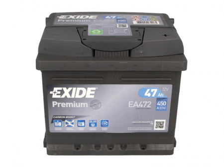 Baterie EXIDE 12V 47Ah/450A PREMIUM (R+ Borna standard) 207x175x175 B13 - flansa montare 10.5 mm  [2]
