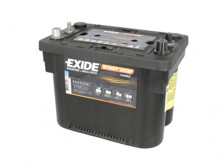 Electrice - Baterie EXIDE 12V 50Ah/800A START AGM (L+ Borna standard + borna cu filet) 260x173x206 B01 - flansa montare 10.5 mm (agm/Pornire)