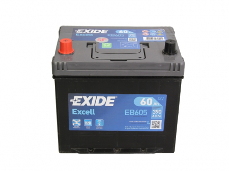 Baterie EXIDE 12V 60Ah/390A EXCELL (L+ Borna standard) 230x173x222 B01 - flansa montare 10.5 mm  [2]
