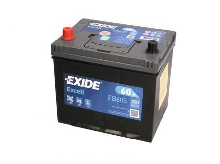 Electrice - Baterie EXIDE 12V 60Ah/390A EXCELL (L+ Borna standard) 230x173x222 B01 - flansa montare 10.5 mm 