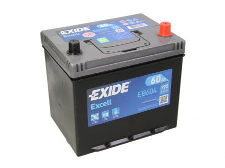 Baterie EXIDE 12V 60Ah/390A EXCELL (R+ Borna standard) 230x173x222 B01 - flansa montare 10.5 mm  [1]