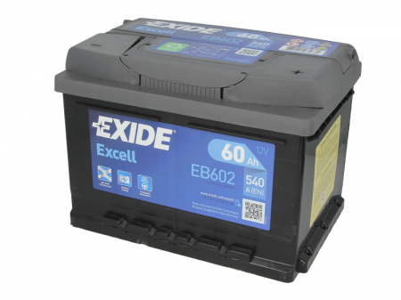 Electrice - Baterie EXIDE 12V 60Ah/540A EXCELL (R+ Borna standard) 242x175x175 B13 - flansa montare 10.5 mm 