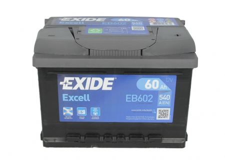 Baterie EXIDE 12V 60Ah/540A EXCELL (R+ Borna standard) 242x175x175 B13 - flansa montare 10.5 mm  [2]