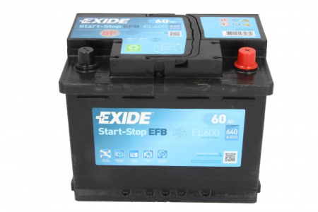 Baterie EXIDE 12V 60Ah/640A START&STOP EFB (R+ Borna standard) 242x175x190 B13 - flansa montare 10.5 mm (efb/Pornire) [2]