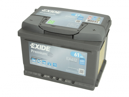 Electrice - Baterie EXIDE 12V 61Ah/600A PREMIUM (R+ Borna standard) 242x175x175 B13 - flansa montare 10.5 mm 