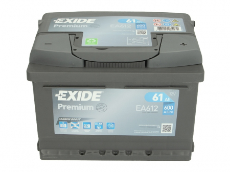 Baterie EXIDE 12V 61Ah/600A PREMIUM (R+ Borna standard) 242x175x175 B13 - flansa montare 10.5 mm  [2]