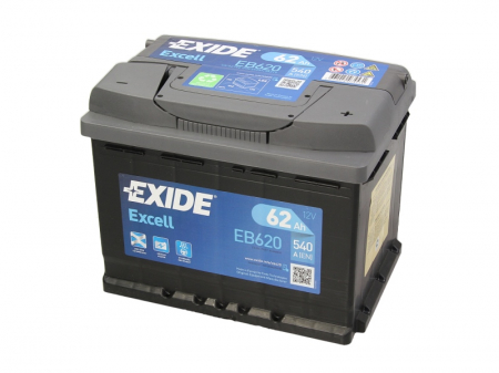 Electrice - Baterie EXIDE 12V 62Ah/540A EXCELL (R+ Borna standard) 242x175x190 B13 - flansa montare 10.5 mm 