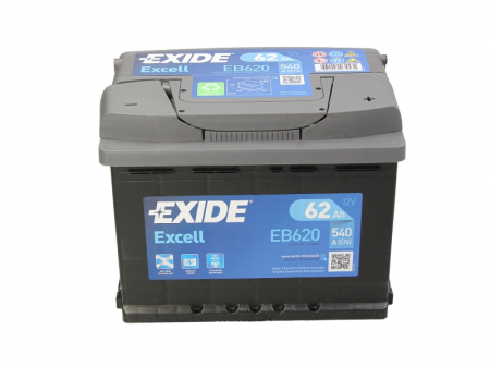 Baterie EXIDE 12V 62Ah/540A EXCELL (R+ Borna standard) 242x175x190 B13 - flansa montare 10.5 mm  [2]