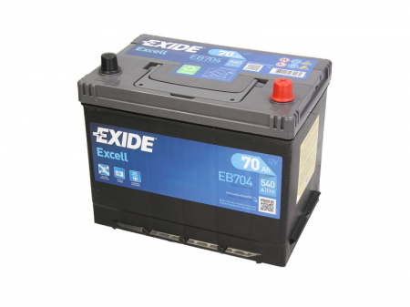 Electrice - Baterie EXIDE 12V 70Ah/540A EXCELL (R+ Borna standard) 270x173x222 B9 - flansa montare 29 mm (Pornire)