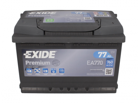 Baterie EXIDE 12V 77Ah/760A PREMIUM (R+ Borna standard) 278x175x190 B13 - flansa montare 10.5 mm  [2]