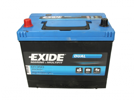 Baterie EXIDE 12V 80Ah/510A DUAL (L+ Borna standard) 260x175x225 B13 - flansa montare 10.5 mm aplicatie duala [2]