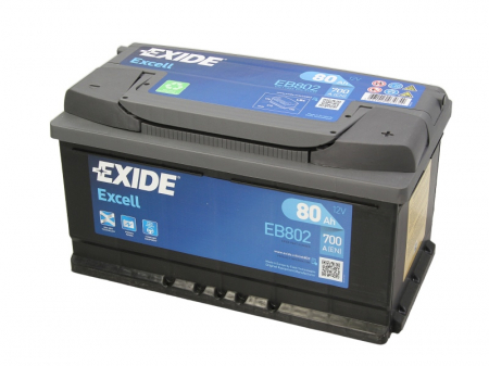 Electrice - Baterie EXIDE 12V 80Ah/700A EXCELL (R+ Borna standard) 315x175x175 B13 - flansa montare 10.5 mm