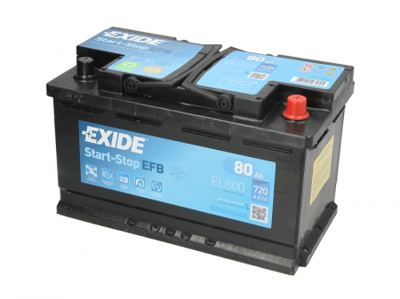 Electrice - Baterie EXIDE 12V 80Ah/720A START&STOP EFB (R+ Borna standard) 315x175x190 B13 - flansa montare 10.5 mm 
