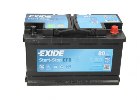 Baterie EXIDE 12V 80Ah/720A START&STOP EFB (R+ Borna standard) 315x175x190 B13 - flansa montare 10.5 mm  [2]